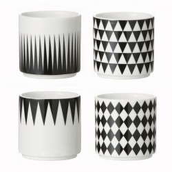 Tasses En Porcelaine Fine Blanche Par Raumgestalt