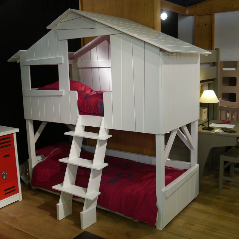 Mathy by bols: Tree House single bed or bunk bed in wood for children's