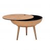 Round coffee table with removable top