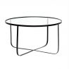 Round tempered glass coffee table