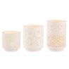 3 porcelain candle holders Räder