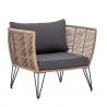 Mundo Lounge Chair beige and grey Bloomingville