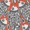 Orange Fish non-woven napkins Françoise Paviot