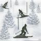 Skiers Non-woven Napkins Françoise Paviot