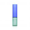 Vase design en verre vert et bleu 30 cm