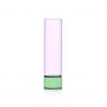 Vase design en verre rose et vert 27 cm