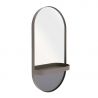Miroir oval marron taupe Remember