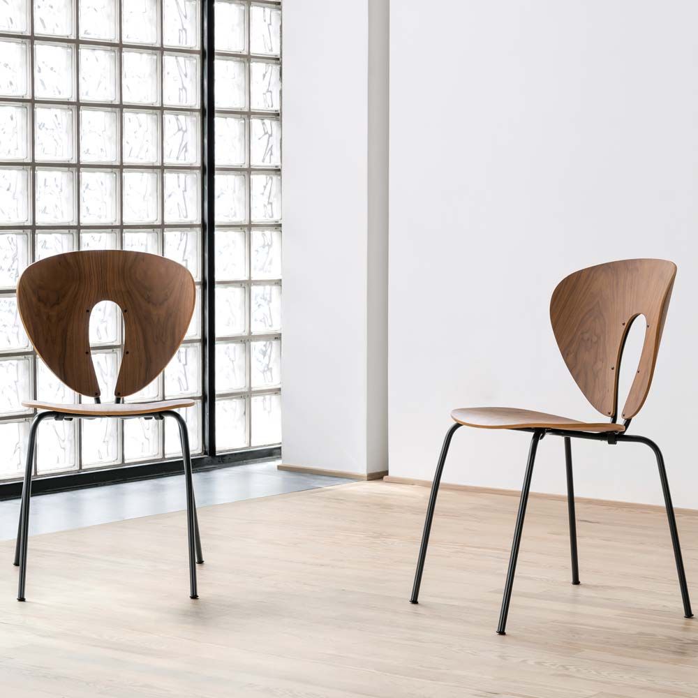 Chaise bois haut de gamme Globus - Chaise design salle à manger Stua