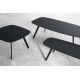 Table basse rectangulaire noire mat Solapa