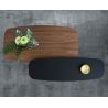 Table basse rectangle en bois de noyer design 