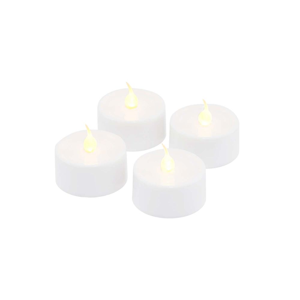 Set de 4 bougies chauffe plat led blanches LED