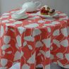 Coral Poppies Coated tablecloth