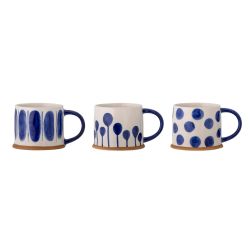 Mugs bleus et blanc Bloomingville