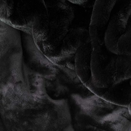 Plaid Fausse Fourrure noir Panthère Cocooning