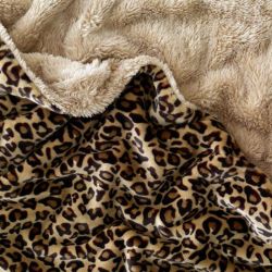 Grand Plaid Cocooning Leopard Doux