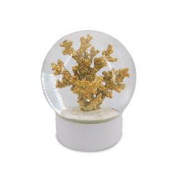 Wonderball Gold Coral Snow Globe Bensimon