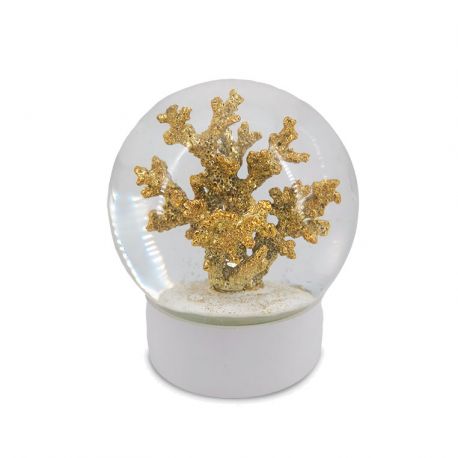 Snow Globe Wonderball Gold Coral Bensimon