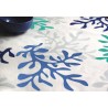 Blue coral tablecloth