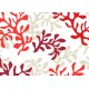 Red coral coated tablecloth