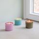 3 Coloured Glass Candleholders Remember