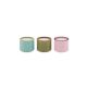 3 Coloured Glass Candleholders Remember