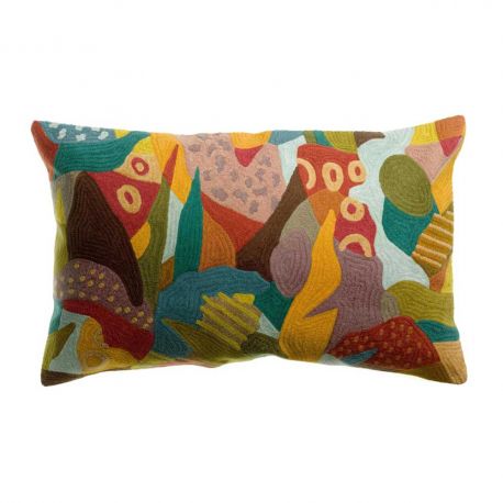 Izel Mineral Embroidered Cushion Vivaraise