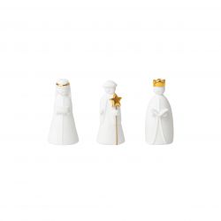 3 Santons Rois Mages en Porcelaine Räder