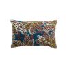 Ariane Petrol Embroided Cushion Vivaraise