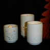 3 Porcelain Candle Jars Räder