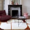 Tapis Graphique Bordeaux Laine 