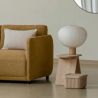 Grande Lampe Ronde Papier Bois