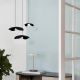 Petite Suspension Noire Fleur Bois S