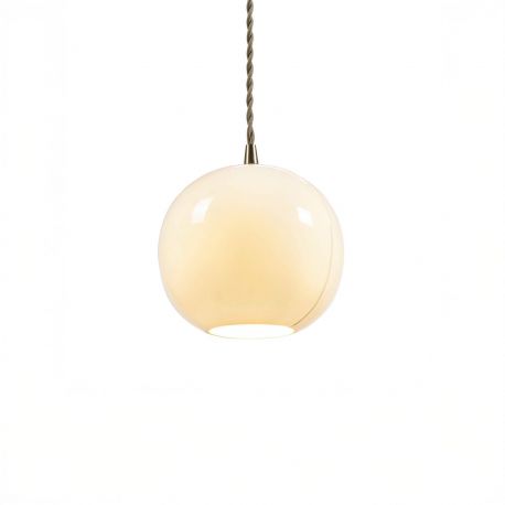 Petite Suspension Ronde Blanche 