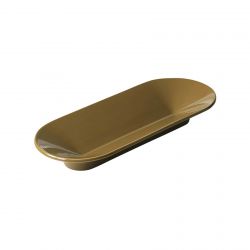 Centre Table Marron Design Ovale 