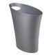 Silver grey Skinny wastebasket 