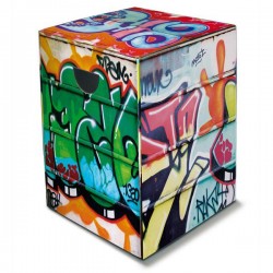 Cardboard stool Graffiti Remember