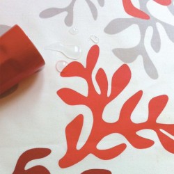 Red coral tablecloth