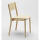 Solid ash stacking chair