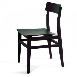 Design black lacquered chair