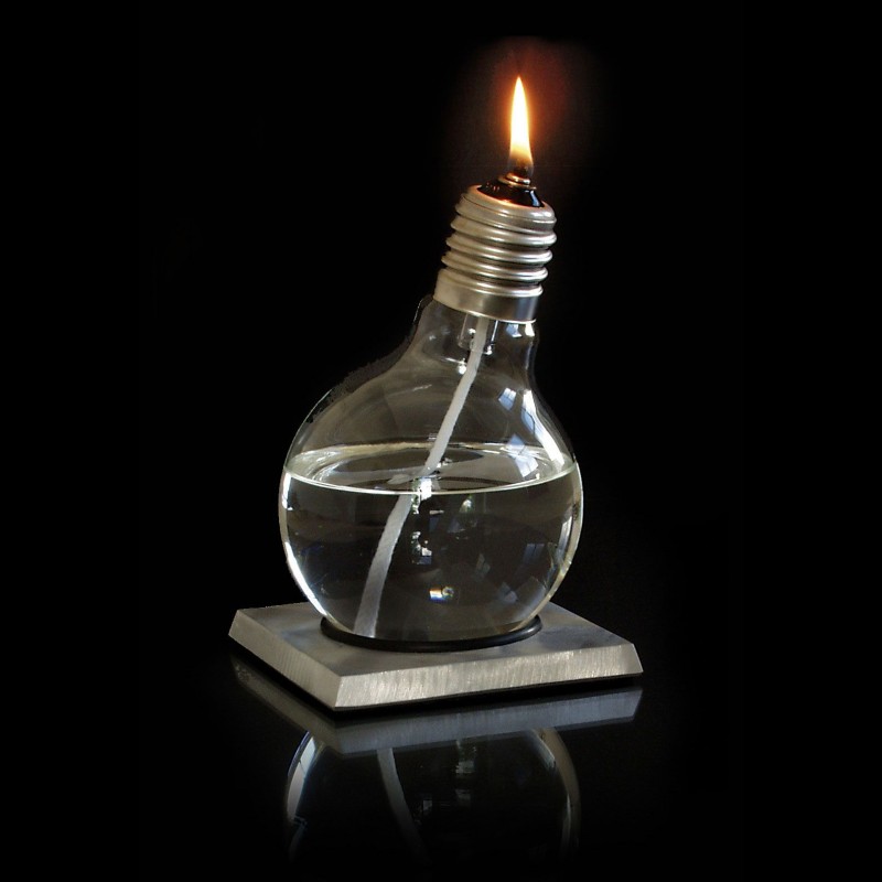 light bulb oil lamp