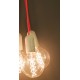 Concrete hanging lamp red cable Nud Collection
