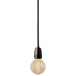 Black socket hanging lamp