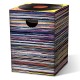 Tabouret en carton trompe l'oeil disque vynil