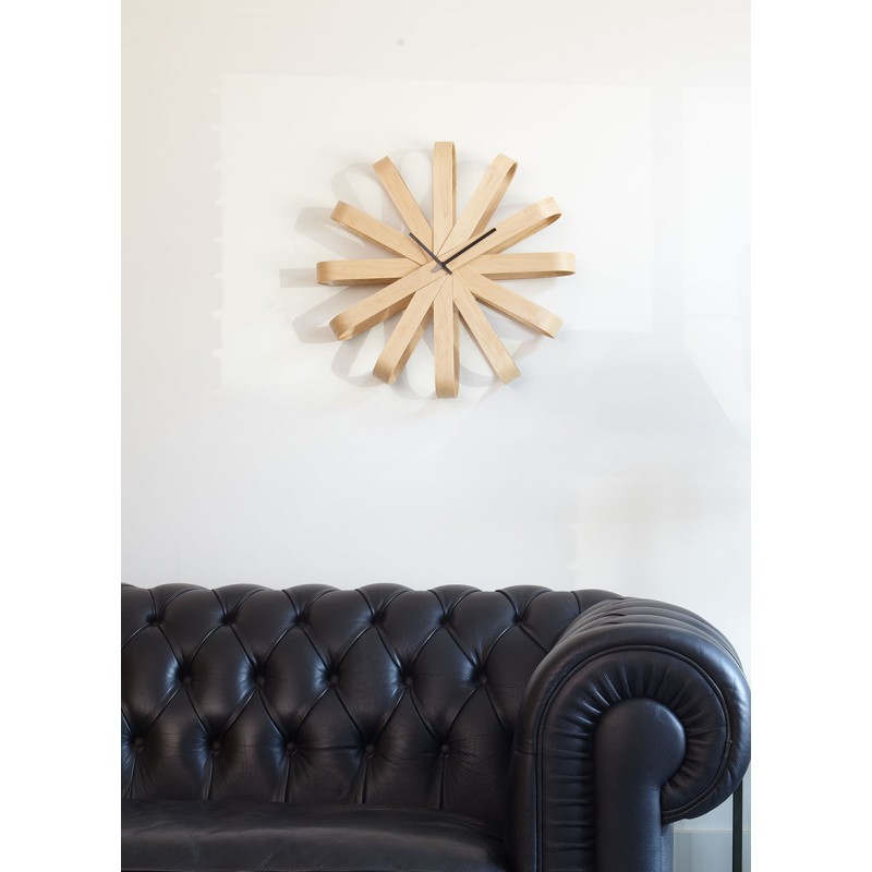 Wooden design wall clock by Umbra