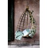 Design egg shaped rattan hanging armchair by Broste Copenhagen