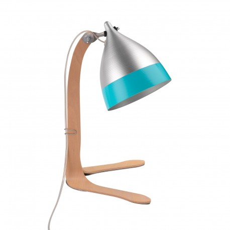 Lampe Cornette à poser bicolore aluminium Turquoise Tsé-Tsé