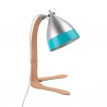 Lampe Cornette à poser bicolore aluminium Turquoise Tsé-Tsé