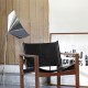 Peglev leather armchair