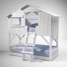 White tree house bunk bed for children's bedroom