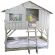 Greige tree house bunk bed